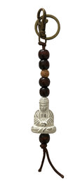 Shakyamuni Boeddha - whitewash sleutelhanger 