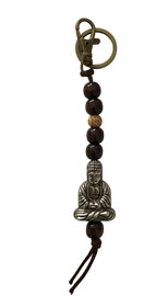 Shakyamuni Boeddha - zilverkleurige sleutelhanger