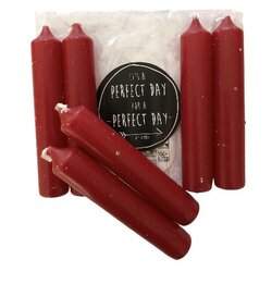 Kaars rood Perfect day - set van 6 kaarsen