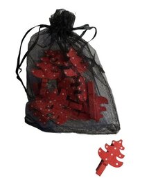 Kerstboom knijpers hout – 10 decoratieve Kerst knijpers