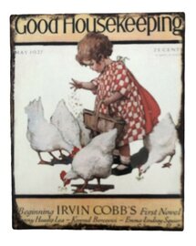 Metalen wandbord met de tekst Good Housekeeping