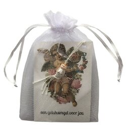 Kaartje met de tekst een geluksengel voor jou