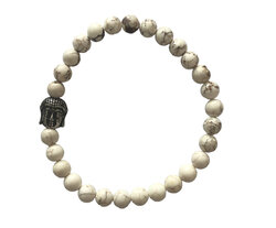 Howliet armband met boeddha hoofd in luxe geschenkverpakking