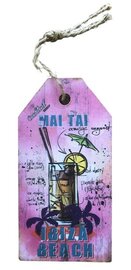Mai Tai Ibiza beach houten bordje om op te hangen