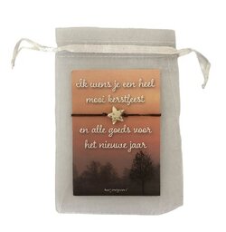 Kaartje met armband Kerstfeest