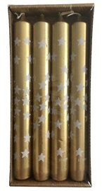 Gouden kaarsen met sterren in een luxe geschenkdoosje