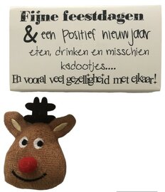 Cadeau Doos Fijne Feestdagen - Met kerstgroet en zachte knuffel