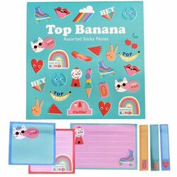 Gebonden boekje met zes verschillende creatieve sticky notes en memo's