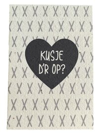 Bloeikaart Kusje d'r op? - groeipapier met bloemzaden