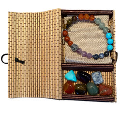 Chakra armband Levensboom met natuur stenen