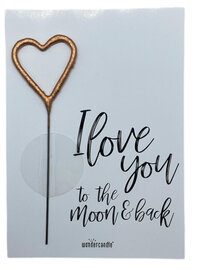 Sterretje I love you to the moon and back - hartvormig
