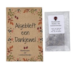 Zakje met zaadjes voor het aantrekken van lieveheersbeestjes - Alsjeblieft een Dankjewel