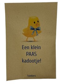 Zakje met tuinkers zaadjes - Een klein Paas kadootje