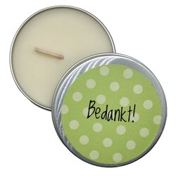 Kaars Bedankt in blikje