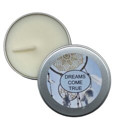 Kaars Dreams come true met dromenvanger en vegan koolzaadwas