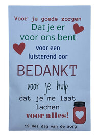 Bedankt voor alles - vitamine C tuinkers zakje voor de dag van de zorg