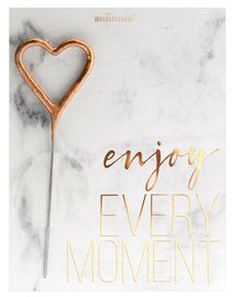Sterretje Enjoy every moment kaart met hartvormig sterretje