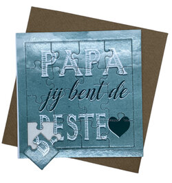 Puzzelkaart Papa jij bent de beste