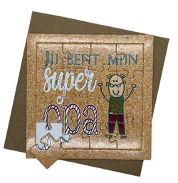 Jij bent mijn super opa (puzzelkaart)