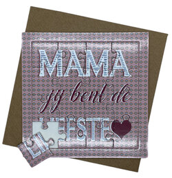 Mama, jij bent de liefste (puzzelkaart)