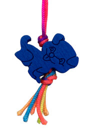 Gelukshanger Hond 2 cm – 10 honden hangers van hout in zakje