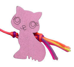 Gelukshanger Kat - Poes in organzazakje set van 10