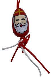 Gelukshanger Sinterklaas - 10 houten hangers in organza zakje