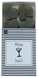 Mini Hartenzeepjes in Doosje Wijntje Doen met Geuren Assorti