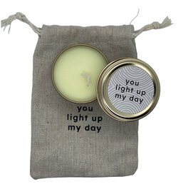 Geurkaars in een zakje - You light up my day 