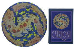 Ronde Art Puzzel Salamander in Compact Bewaardoosje