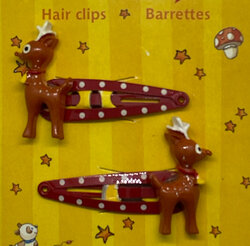 Schattige haarclips Hert - kleurrijke haaraccessoires voor kinderen