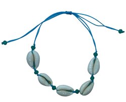 Schelpen enkelbandje (turquoise)