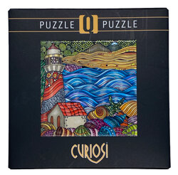 Vierkante Art Puzzel Vuurtoren met 72 Stukjes
