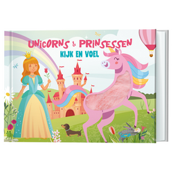 Unicorns prinsessen kijk en voel boek voor kleine ontdekkers