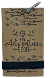 Adventure Notitieboekje Sleutelring met Let the Adventure Begin