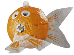 Ballon van japans rijspapier - Oranje vis 