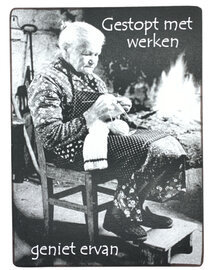 Bordje Gestopt met werken geniet ervan - Hout
