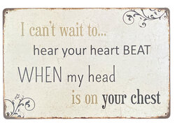 Metalen bord I can't wait to...