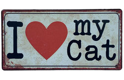 Magneet I ♥ my cat