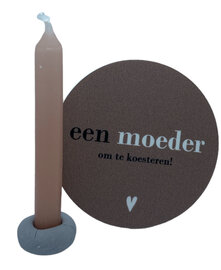 Mini cadeautje Een moeder om te koesteren - kaarsje, houder & onderzetter