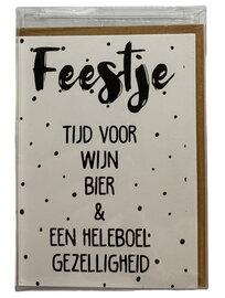 Uitnodigingen Feestje, tijd voor wijn bier & gezelligheid