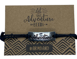 Adventure Armband Stoere Armband Met Cadeaukaart En Knopen (verschillende uitvoeringen)