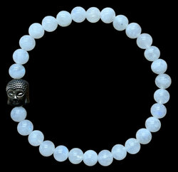 Maansteen Armband met Boeddha voor Natuurlijke Balans