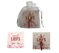 Kaartje met gelukspoppetje - Veel liefs voor jou