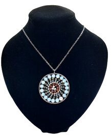 Mandala ketting met natuursteen Opaliet
