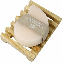 Body Wash Bar May your only troubles be bubbles - spons en houten tray