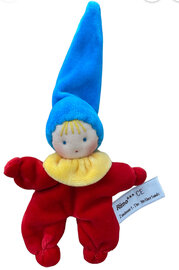 Handgemaakte zeer zachte knuffel kabouter in verschillende kleuren