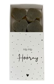 Hartenzeepjes Hip Hip Hooray - Doosje met 10 Geurende Zeepjes OP=OP