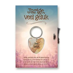 Sleutelhanger Gelukshartje Jarige veel geluk