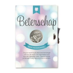 Kaart met geluksmunt - Beterschap